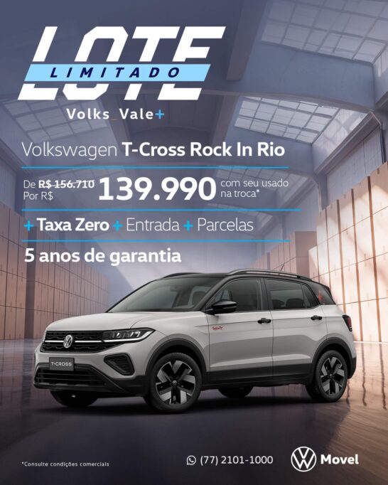 Oferta Volkswagen T-Cross Rock In Rio — Móvel Veículos
