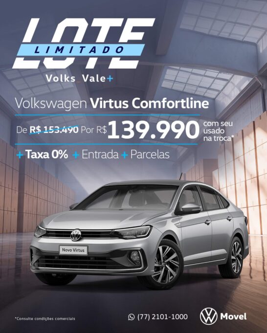 Oferta Volkswagen Virtus Comfortline — Móvel Veículos